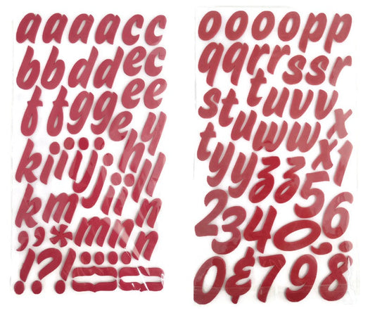 Red Foam alphabet Stickers