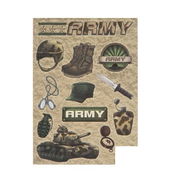Army Cardstock Stickers