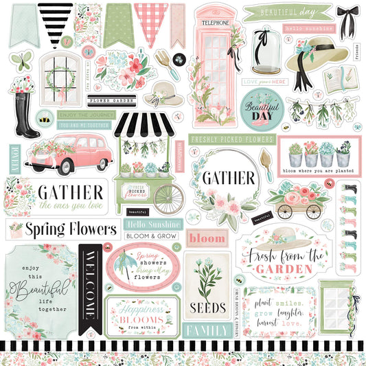 Echo Park Flower Garden Sticker Sheet