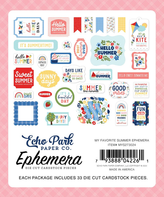 Echo Park Paper Co. My Favorite Summer Ephemera