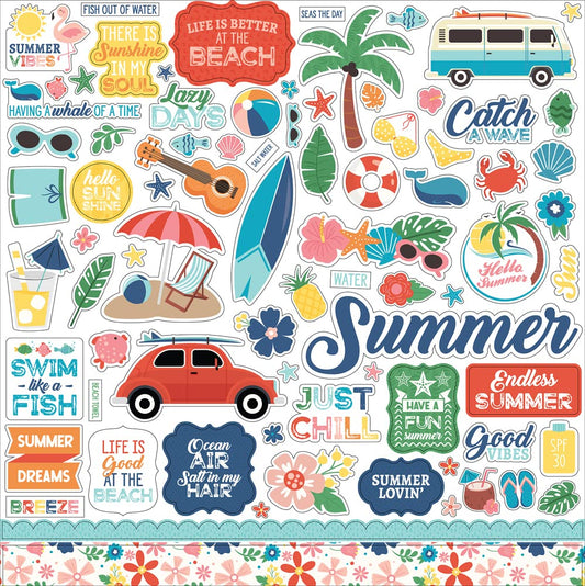 Echo Park Endless Summer Stickers