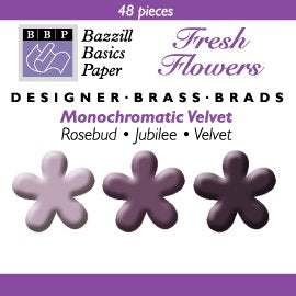 Bazzill Velvet Flower Brads