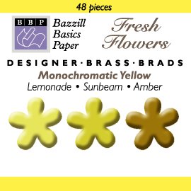 Bazzill Yellow Flower Brads