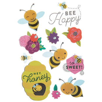 Bee and Flower Stickers