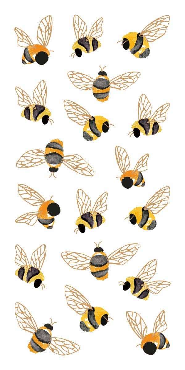 Foiled Bumblebee Stickers