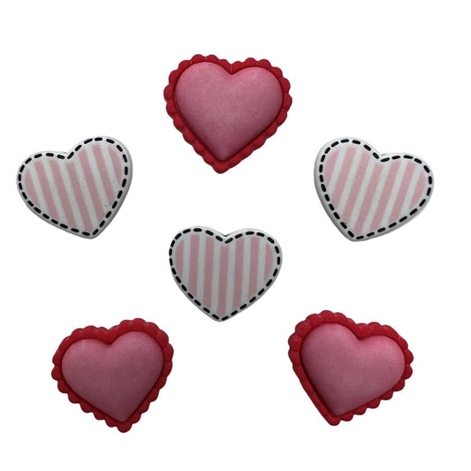 With Love Heart Buttons