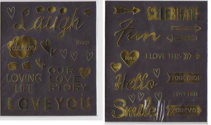 Black and Gold Laugh Stickers