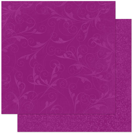 Bo Bunny Grape Purple Flourish Cardstock