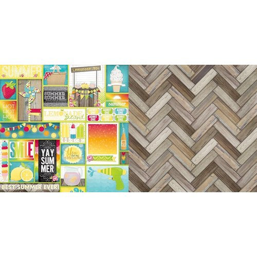 Bo Bunny Lemonade Stand Block Party Scrapbook Paper