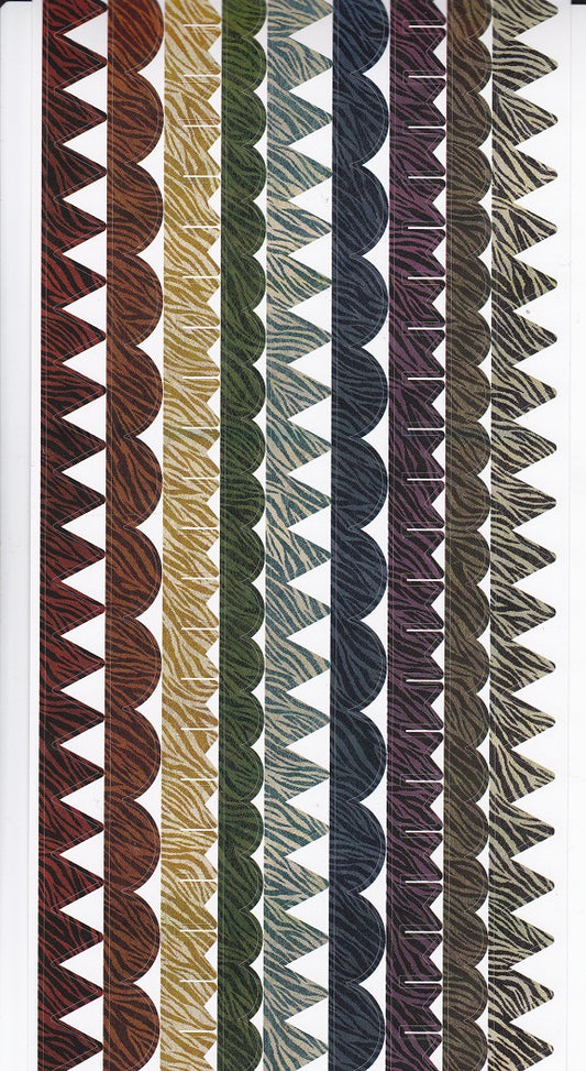 Classy Zebra Banner Border Stickers