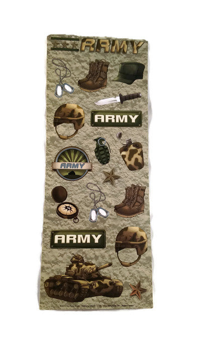 Cardstock Army Stickers