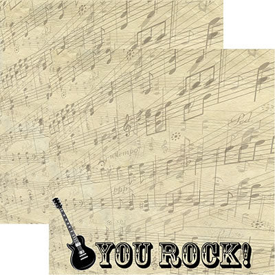 Carpe Diem - ROCK ON 12x12 Scrapbook Paper