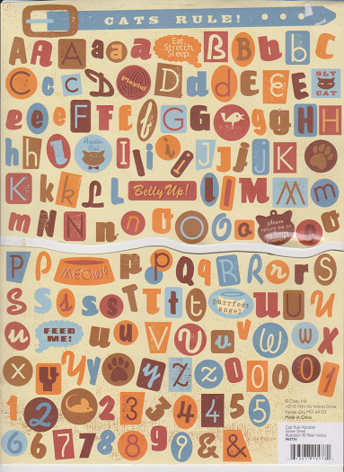 Cats Rule Alphabet Stickers