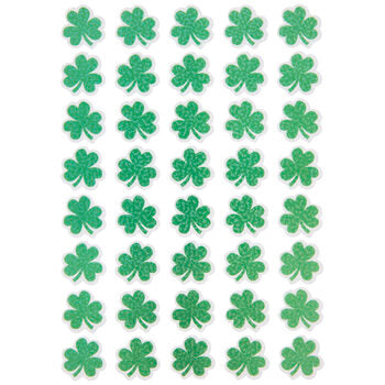 Transparent Green Clover Shamrock Stickers