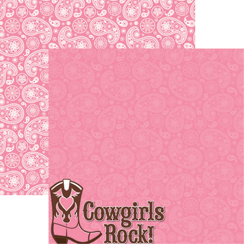 Reminisce Cowgirls Rock Scrapbook paper