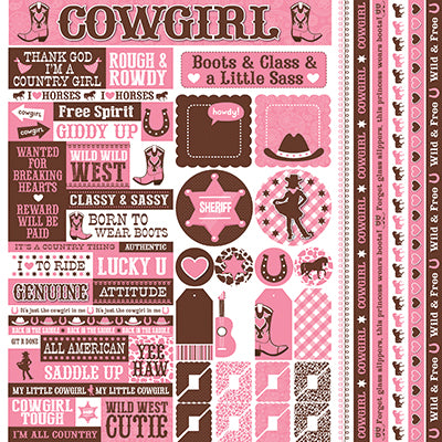 Reminisce Cowgirls Sticker Sheet