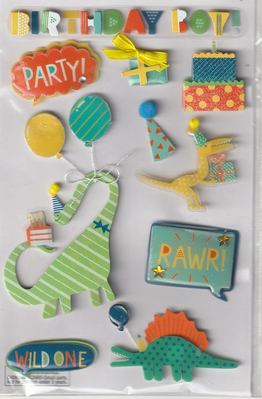 Dinosaur Birthday Stickers
