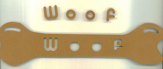 Dog bone Woof Die Cut Title