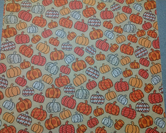 Doodle Pumpkins Scrapbook Paper