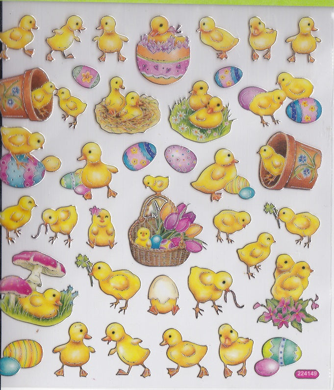 Easter Foil Chick Stickers