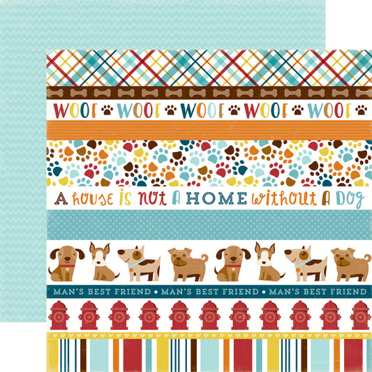 Dog Bark Borders Scrapbook Paper