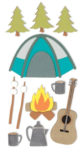 Tent Camping Stickers