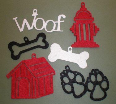 Dog Themed Felt Shapes Embellishments