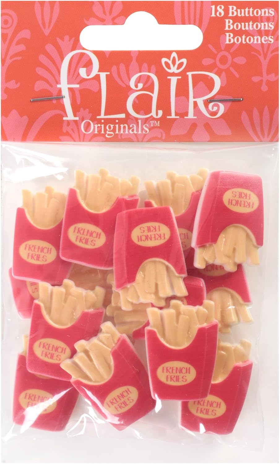 French Fries Buttons - Flair Originals by Blumenthal 18piece