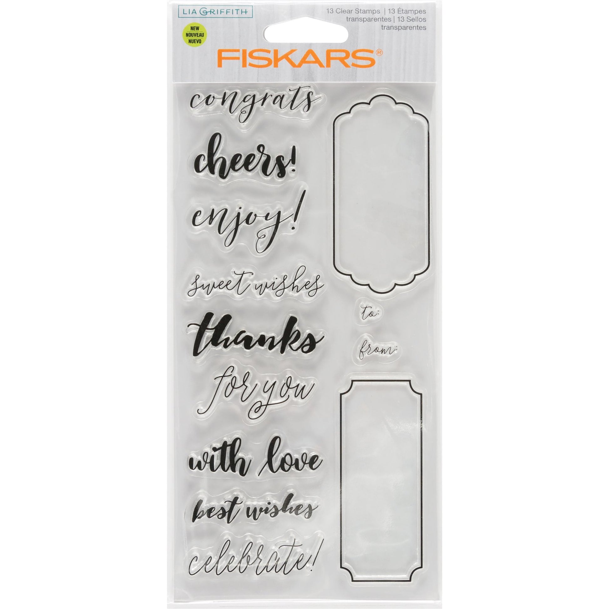 Fiskars Lia Griffith Sentiment Stamps