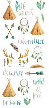 Free Spirit Boho Adventure Stickers