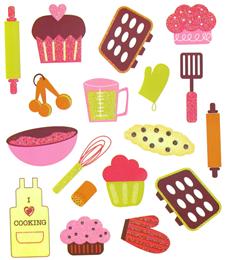 Glittered Baking Stickers