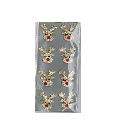 Glitter Reindeer Nose Stickers