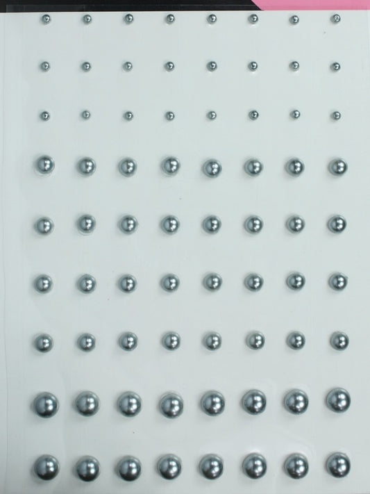 Gunmetal Self Adhesive Pearls