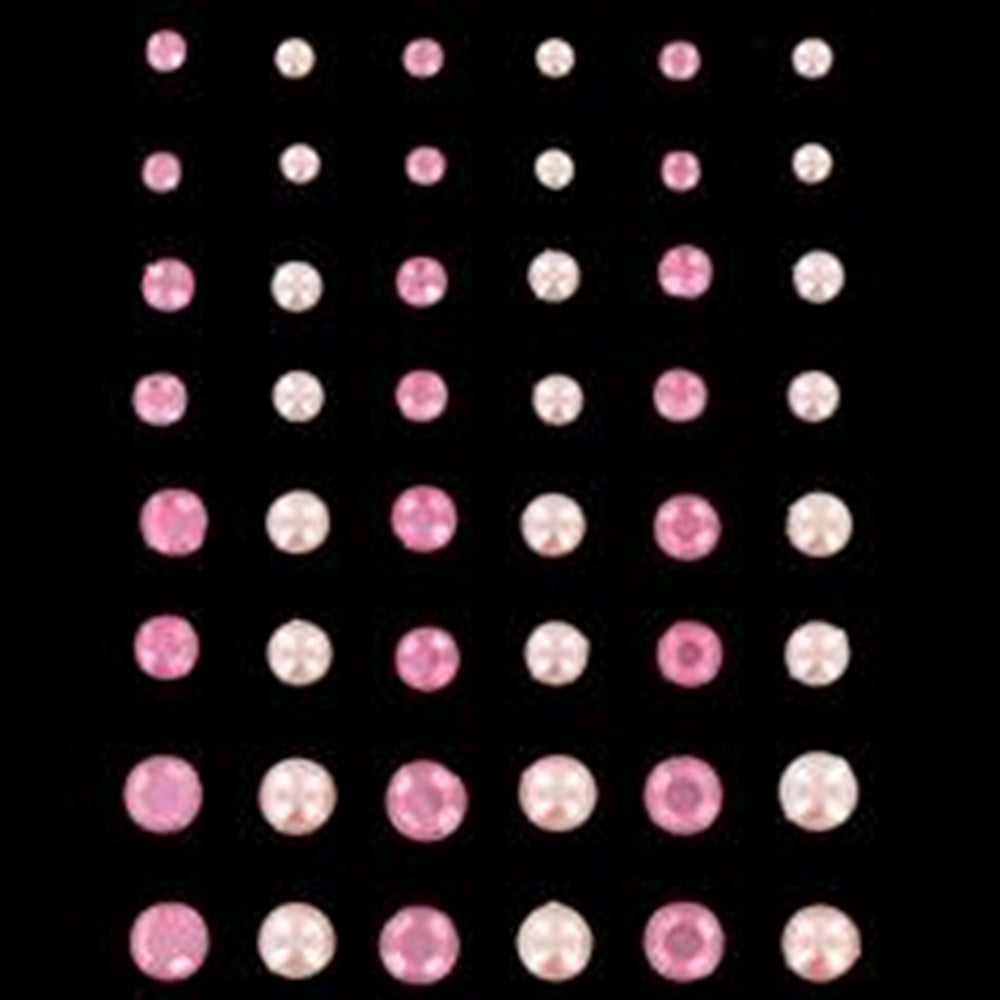 Self Adhesive Pink Gems and Pearls