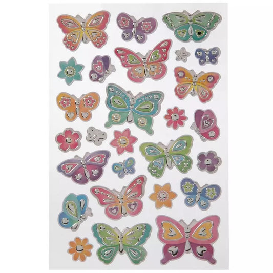 Butterflies and Flowers Foil Stickers