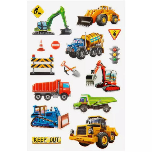 Puffy Construction Stickers