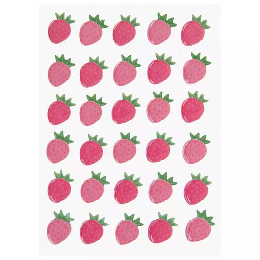 3d Pink Strawberry Stickers