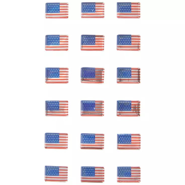 American Flag Enamel Stickers