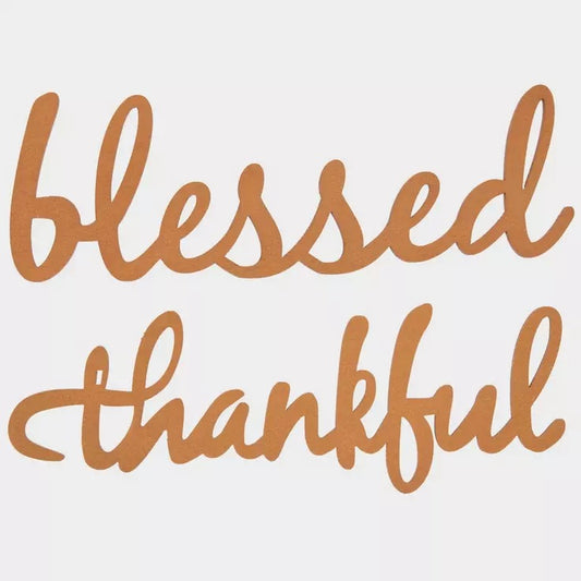 Thankful and Blessed Wood Words