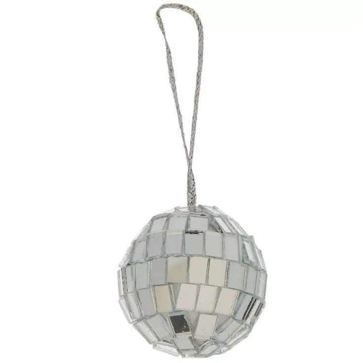 Silver Disco Ball Ornaments