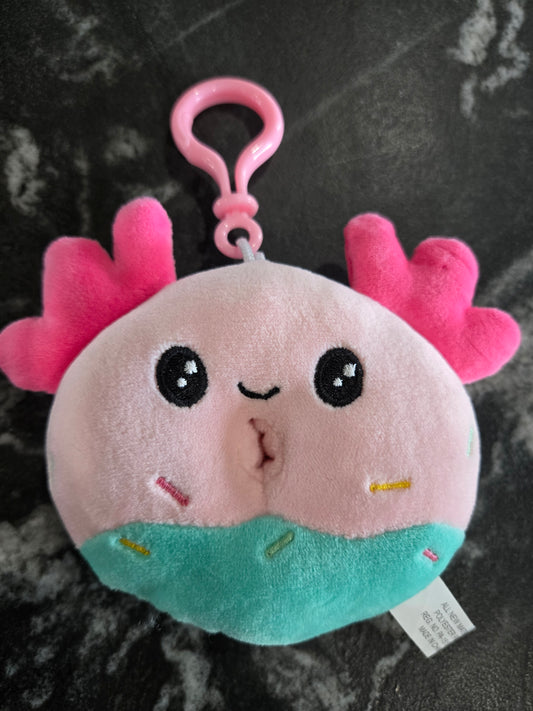 Axolotl Donut Plush Clip On