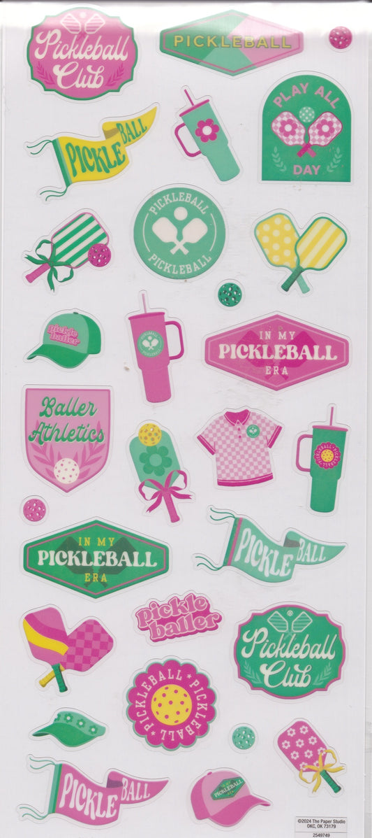 Pickleball Scrapbook Stickers