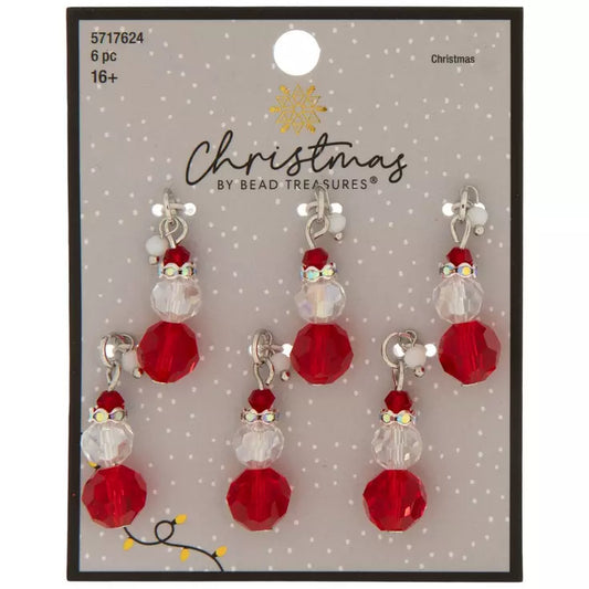 Santa Clause Bead Charms Set