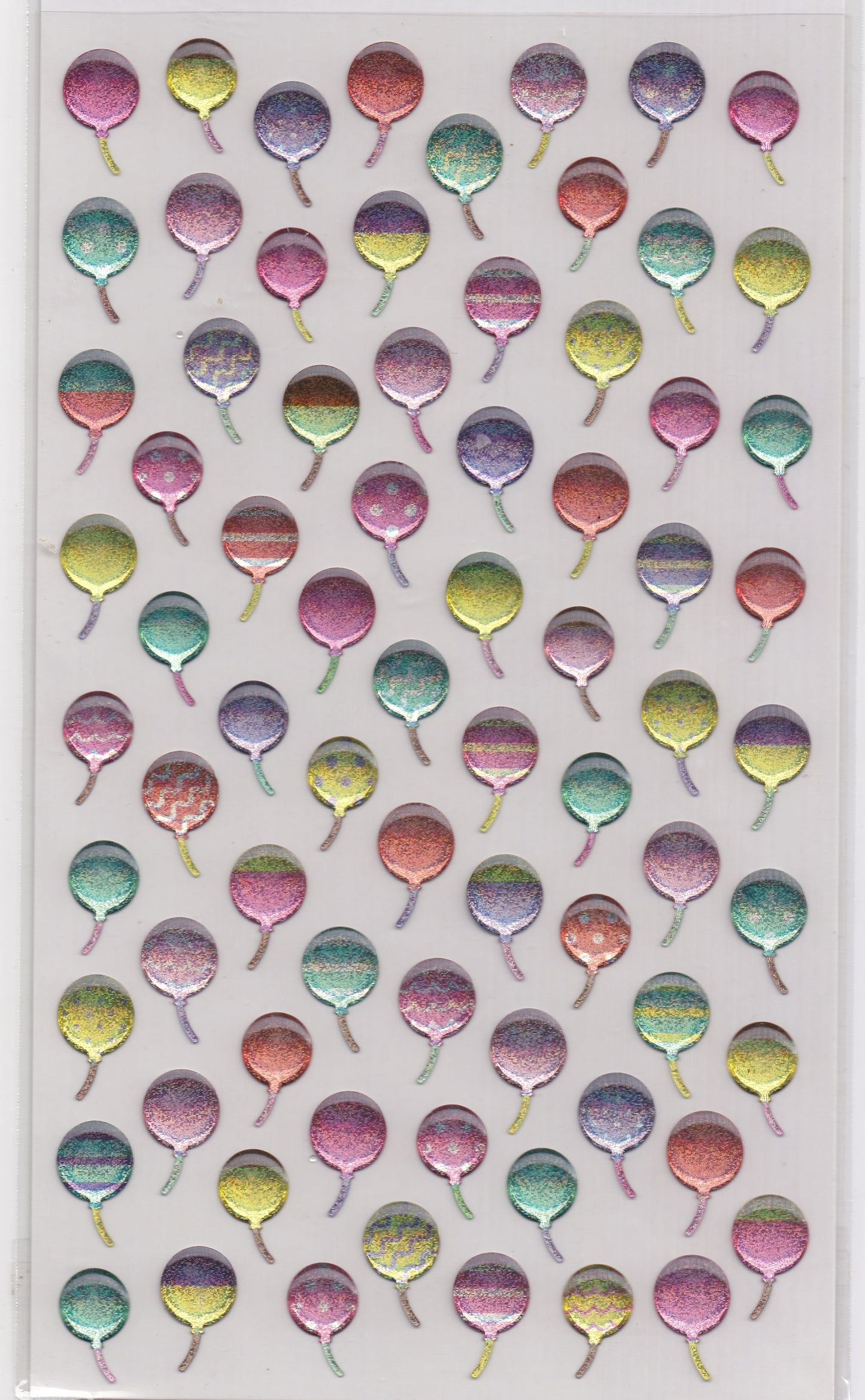 Balloon Epoxy Holographic Stickers
