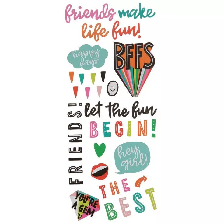 Best Friends Puffy Foam Stickers