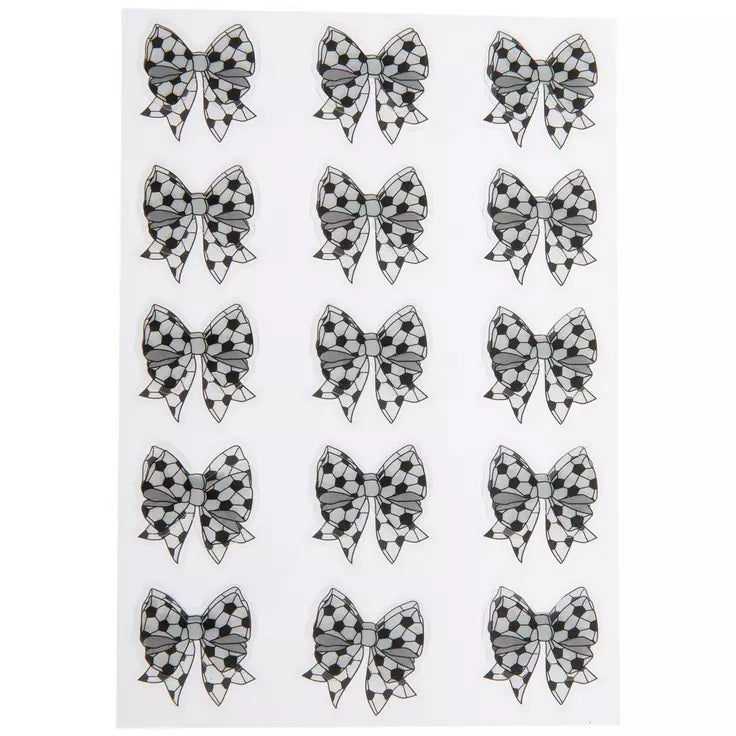 Soccer Ball Bow Stickers