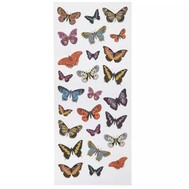 Butterfly Foil Stickers - 26pc