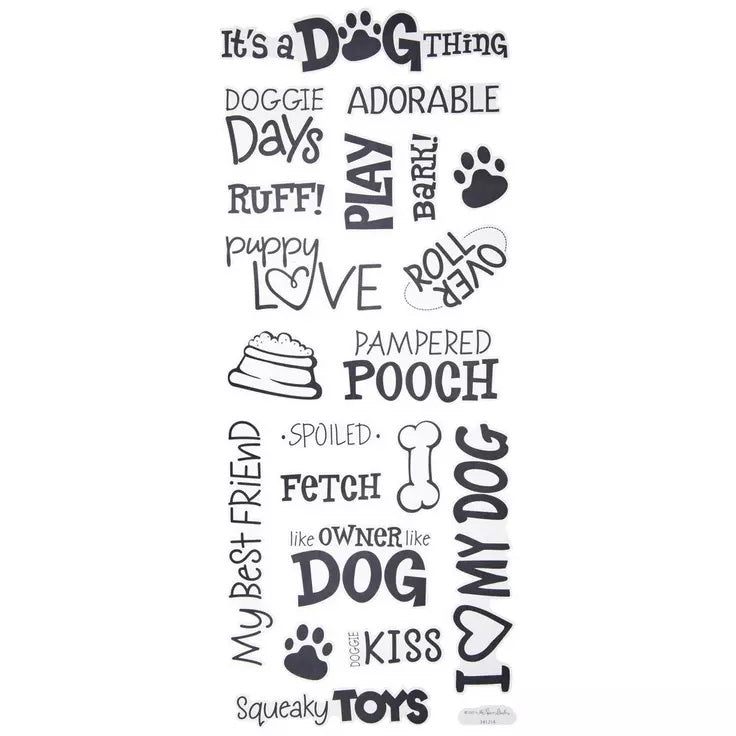 Dog Word Saying Stickers