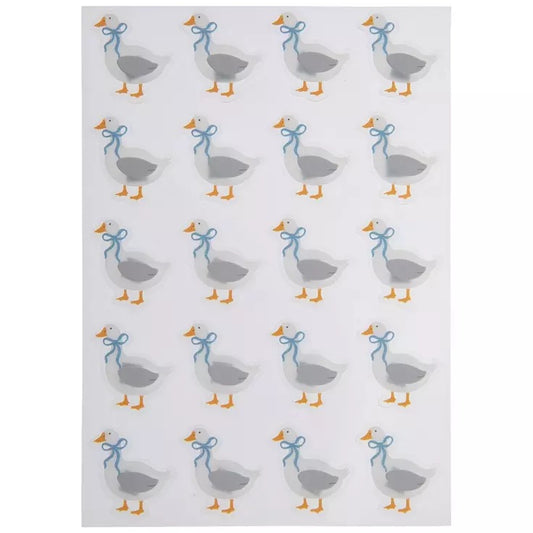 3d Duck Stickers with Blue Bow