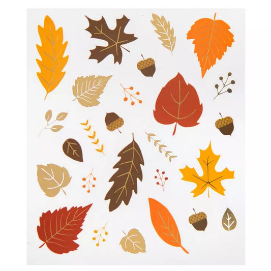 Foiled Fall Leaf Stickers